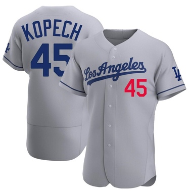 Gray Michael Kopech Men's Los Angeles Dodgers Away Jersey - Authentic Big Tall