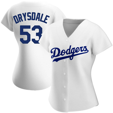 White Don Drysdale Women's Los Angeles Dodgers Home Jersey - Replica Plus Size