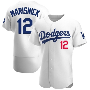 White Jake Marisnick Men's Los Angeles Dodgers Home Jersey - Authentic Big Tall