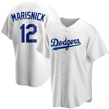 White Jake Marisnick Men's Los Angeles Dodgers Home Jersey - Replica Big Tall